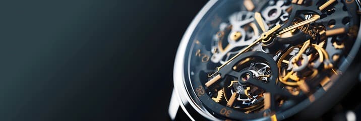 Luxury watch on a dark surface